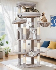 71 Inches Cat Tree Large Cats 20lbs 3 Giant Perches Multi-Level Cat Tree Tower
