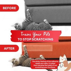 XFasten Anti-Scratch Cat Training Tape, 3-Inches x 30-Yards – Door, Couch, Fu…