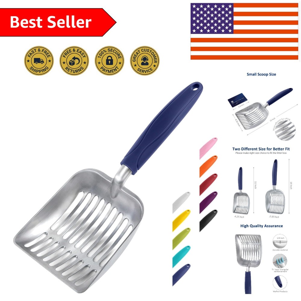 Heavy Duty Aluminum Alloy Cat Poop Scooper – Deep Design & Ergonomic Handle