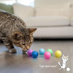 Active Play Cat Balls 1.5 Inch Colorful Lightweight Replacement 6 Pack