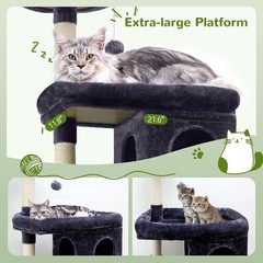 Globlazer 72in Heavy Duty Cat Tree for Large Cats Dark Gray