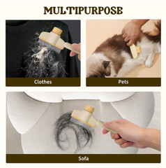 Pet Comb Grooming Brush Zen brush-Hair Remover Dog Cat Comb,Self-Cleaning Brush