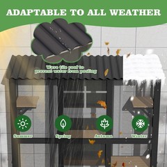 Cat Catio, Cat Window Perch for Large Indoor Cats with 4 Jump Platforms