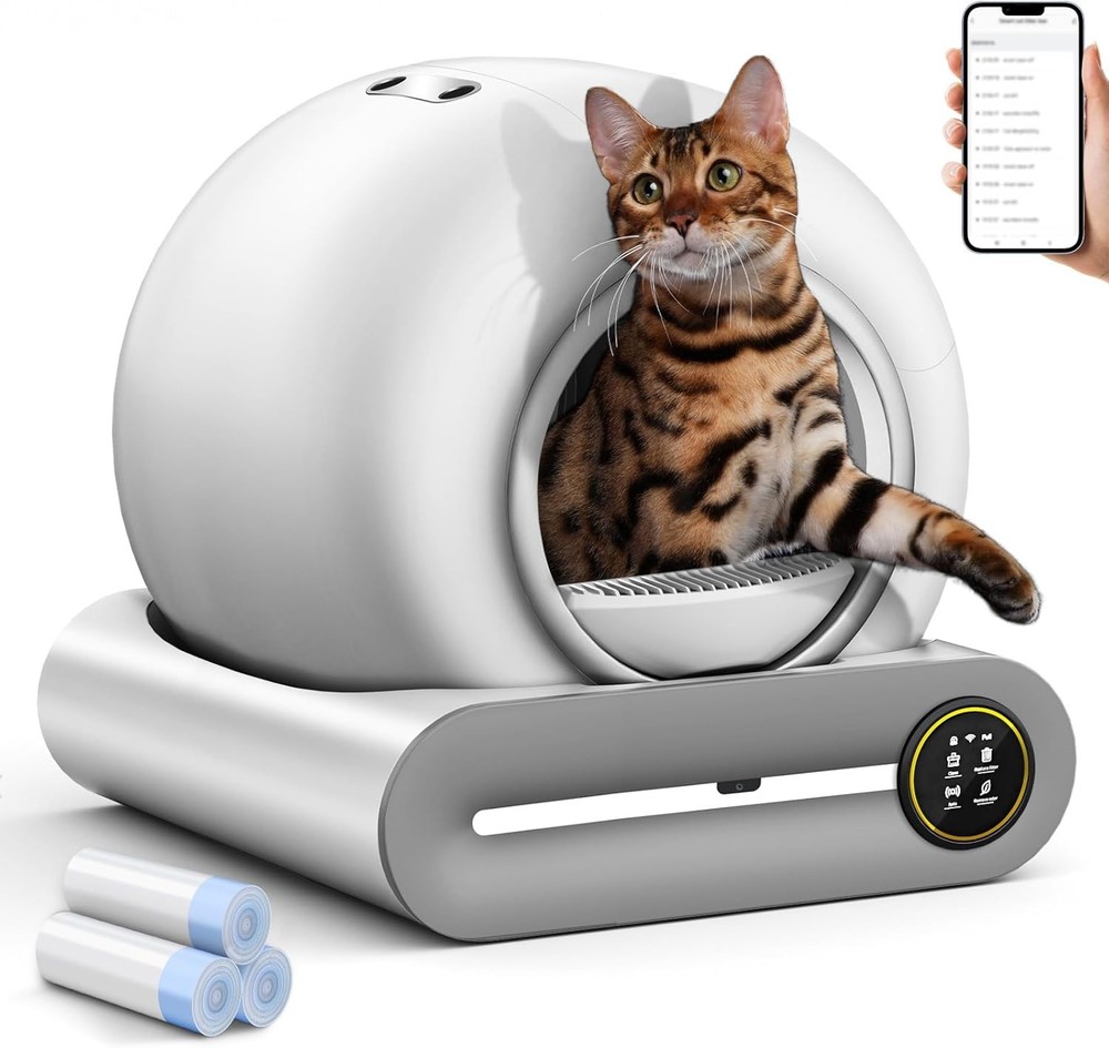 Self Cleaning Kitty Litter Box, App Control Extra Large Automatic Cat Litter Box