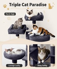Heavy Duty Cat Tree for Indoor Cat, 71 Inch Large Cat Tower with Scratching P…
