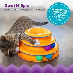 Active Play Cat Balls 1.5 Inch Colorful Lightweight Replacement 6 Pack