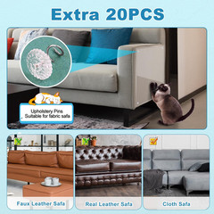 Cat Scratch Furniture Protector, 11.8″X196.8″ Couch Protector from Cat Claws Cat