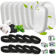 8/10pcs Pet Cat Water Fountain Filters Replacement for 67/108/135oz Replacement