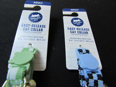 NEW 2 Pc Whisker City Breakaway Blue Green Checkerboard Cat Collar Set 8-12″