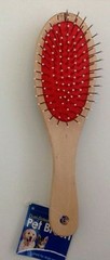 2 × Dual-Sided Massage Brush Grooming Dog/Cat Hair Wood Handle Comb. USA SELLER