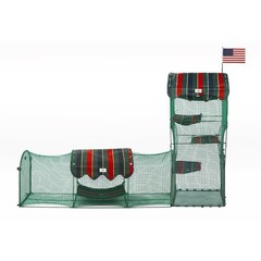 Kittywalk Town and Country Collection Outdoor Cat Enclosure Green 96″ x 18″ x 72