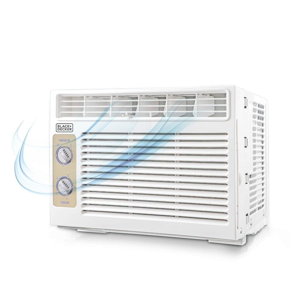 BLACK+DECKER Window Air Conditioner 5000 BTU, AC Window Unit Cools Up to 150 Squ