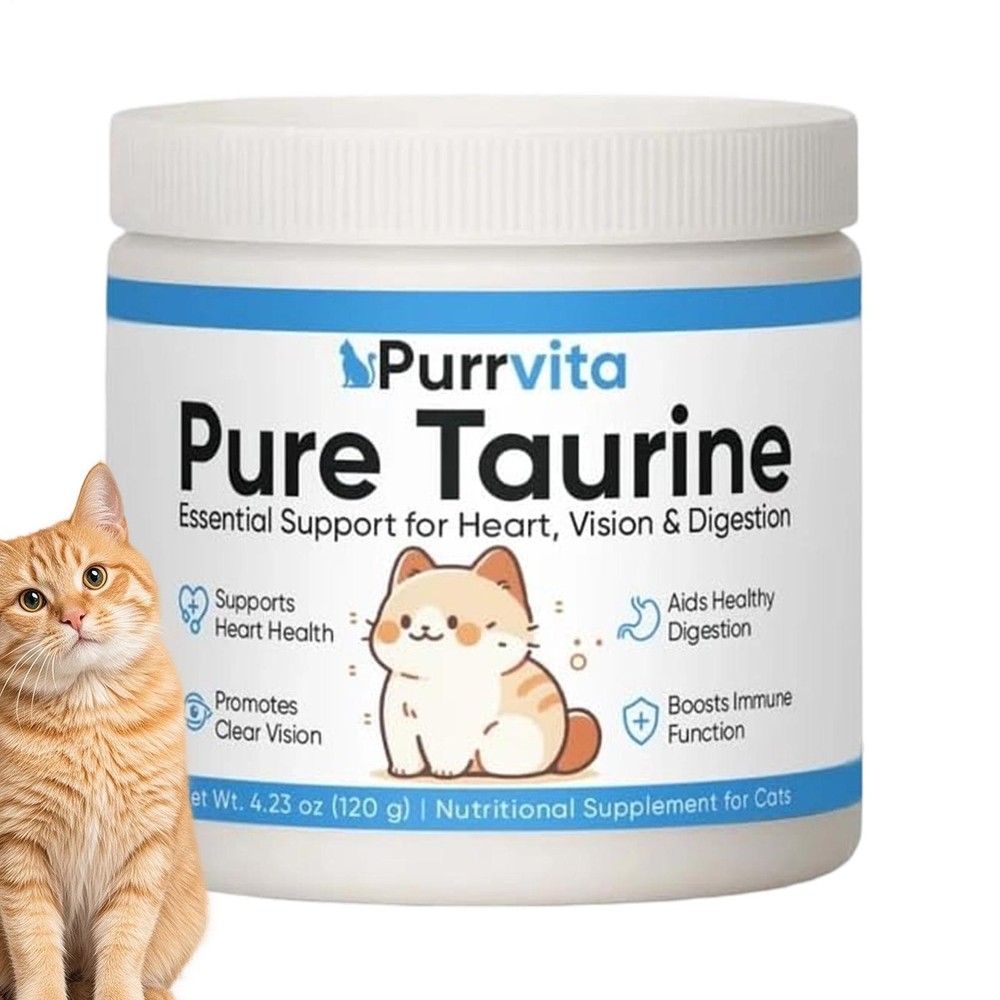 PurrVita Taurine Supplement for Cats – Supports Heart, Eyes & Immune Function