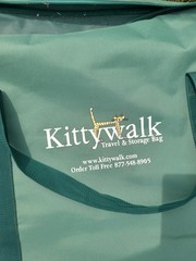KITTYWALK Deck & Patio OUTDOOR CAT ENCLOSURE 11′ x 18″ x 24″ with BAG Green Mesh