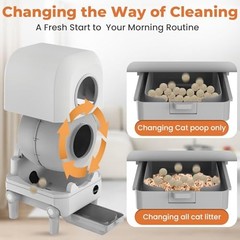ZEACOTIO SELF CLEANING CAT LITTER BOX 120L X-LARGER AUTOMATIC CAT LITTER BOX