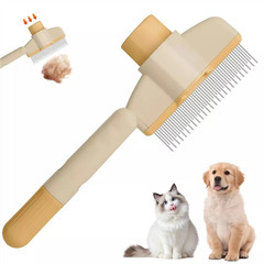 Pet Comb Grooming Brush Zen brush-Hair Remover Dog Cat Comb,Self-Cleaning Brush