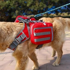 x Jumahe Dog Hiking Backpack for Large/Giant Dogs – 2 Spacious Side Bags,