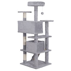 Light Grey Cat Tree Tower Durable Activity Center Playing House w/Scratchers