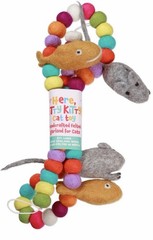 ⚡️Trader Joe’s Here Kitty Kitty Felted Garland Cat Toy NWT NEW FREE SHIP ❤️