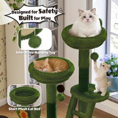72″Cactus Cat Tree Tall Cat Tower Multi-Level Cat Activity Center for Cats