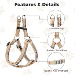 Adjustable No Pull Dog Harness Collar Leash Set – Small Dog – No Pull