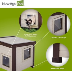 Weatherproof Cat House – Dual Escape Doors, 10-