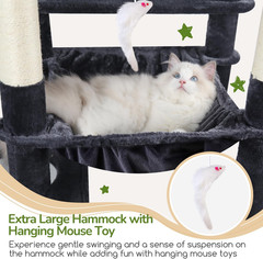 Heavy Duty Cat Tree, 70 Inch Sturdy Cat Tree for Indoor Cats Extra Large Cat Tow