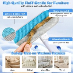 Pet Hair Remover for Furniture – 23.2Inch Reusable Dog & Cat Gray