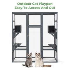 COZIWOW Cat House Catio Outdoor Cat Enclosure Large For Multiple Cat Window Cage