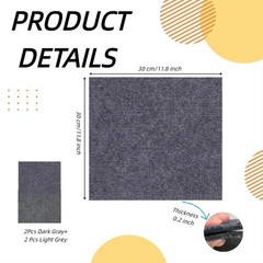 4 Pcs 11.8″x11.8″Cat Scratch Furniture 2Pcs Light Grey + Dark Gray