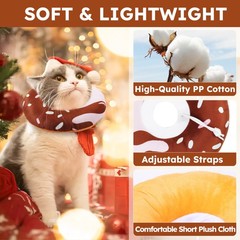 Cat Cone Collar Soft, Recovery for Wound Healing Large, Chocolate