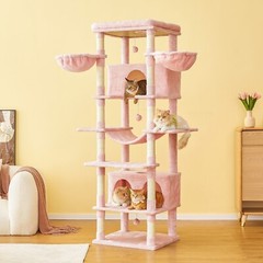 77.6” Cat Tower for Large Cat Climbing Tree Condo Playing House Activity Center