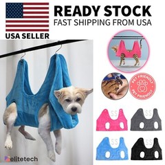 Portable Pet Dog Cat Grooming Hanging Hammock Harness Breathable Groom Helper US