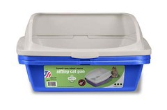 Van Ness Framed Sifting Cat Litter Pan for Clumping Litter with Lift Handles