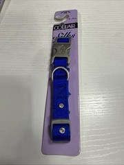 Silks Dog Collar, Blue 8-14in. Small Breeds