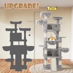 81-Inch Multi-Level Cat Tree with Cozy Condos & Durable Scratching Posts