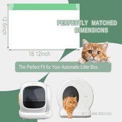 60 Count Miwow Cat Litter Box Liners for MeoWant 1 (Pack of 60), White