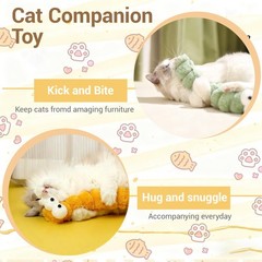 KIROYAL Cat Toys Pillows 3 Pack, Large 15.96” Kicker Large, Solid color