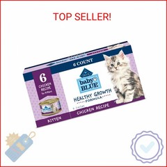 Blue Buffalo Baby Blue Natural Kitten Wet Cat Food, Healthy Growth Formula with