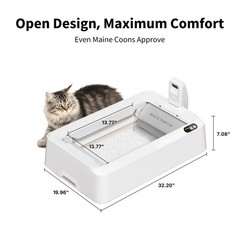 PETKIT Open-Top & AI Camera Self Cleaning Cat Litter Box w/ 2-Way Raking/5G WiFi