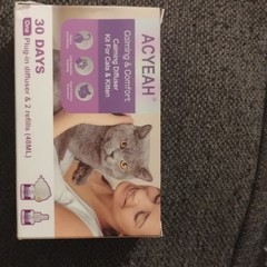 ACYEAH Calming & Comfort Plug-In Diffuser Kit for Cats, 30 Days, 2 Refills 48mL