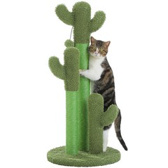 PAWZ Road Cactus Cat Scratching Post Sisal Scratcher with 3 Scratching Poles 35″