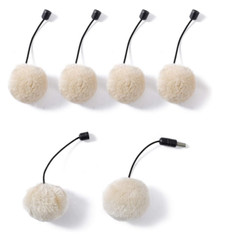 PAWZ Road Cat Tree Tower Replacement Ball Set of 6 Pompoms Pink/Grey/Beige/Green