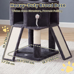 Cat Tree, 81.1-Inch Tall Heavy Duty Cat Tower with Diamond-Shaped Condo for Larg