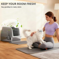 Stainless Steel Cat Litter Box, Cat Litter Box, Easy to Clean Metal Cat Box -…