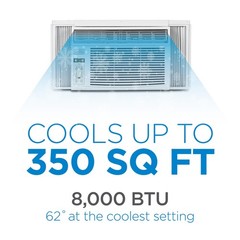 BLACK+DECKER Window Air Conditioner 8000 BTU, AC Window Unit Cools Up to 350 Squ