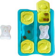 Kitty Cube Interactive Treat Puzzle Cat Toy, Blue (Pack of 12)