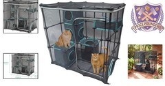 Outdoor Cat Play Set Catio Mesh Kit Lightweight Durable Multi-Level