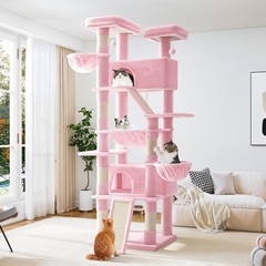 81 Inches Tall Cat Tree/Scratching Post/Wide Base/Leopard Print