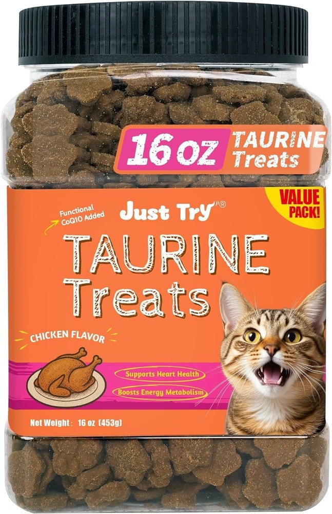 16 OZ Taurine Treats W/ Coenzyme Q10 Cats Coq10 & Taurine Cat to Support Feline